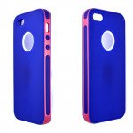 Wholesale iPhone 5 5S 2 in 1 Hybrid Case (Pink-Blue)